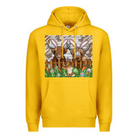 Lemon easter cow Premium Hoodie - CowhideDigitalArt