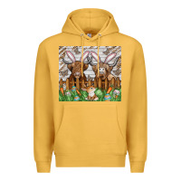 Mustard easter cow Premium Hoodie - CowhideDigitalArt