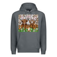 Rock easter cow Premium Hoodie - CowhideDigitalArt