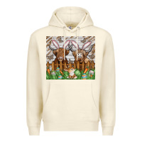 Sandshell easter cow Premium Hoodie - CowhideDigitalArt