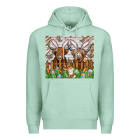 Seafoam easter cow Premium Hoodie - CowhideDigitalArt