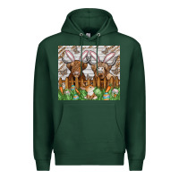 Sports Green easter cow Premium Hoodie - CowhideDigitalArt