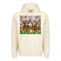 Tofu easter cow Premium Hoodie - CowhideDigitalArt
