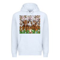 White easter cow Premium Hoodie - CowhideDigitalArt