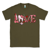 Army Green Valentines day dental love Classic Tee - RanaPortraitStore