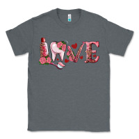 Charcoal Heather Valentines day dental love Classic Tee - RanaPortraitStore