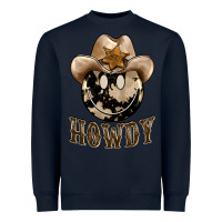 Navy howdy smiley face Heavyweight Sweatshirt - BarkalooDesign