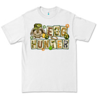 White Egg hunter with plate letters Easter Day Premium Tee - HowdyJamesFarm