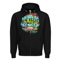 Black sunrise sunburn sunset repeat Zipper Hoodie - BarkalooDesign