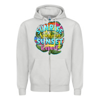 Dove Grey sunrise sunburn sunset repeat Zipper Hoodie - BarkalooDesign