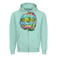 Seafoam sunrise sunburn sunset repeat Zipper Hoodie - BarkalooDesign