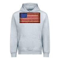 Heather Grey American flag Urban Hoodie - JahusDesignShop