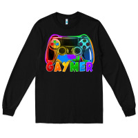 Black Gaymer Long Sleeve Tee - FaDigitalArtStudio