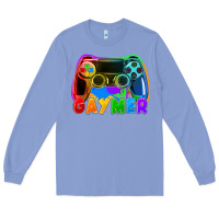 Colony Blue Gaymer Long Sleeve Tee - FaDigitalArtStudio