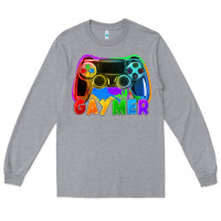 Heather Grey Gaymer Long Sleeve Tee - FaDigitalArtStudio