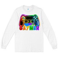 White Gaymer Long Sleeve Tee - FaDigitalArtStudio