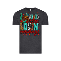 Vintage Black never stop lovin cowboys olivia Vintage Tee - OliviaCreatesArt