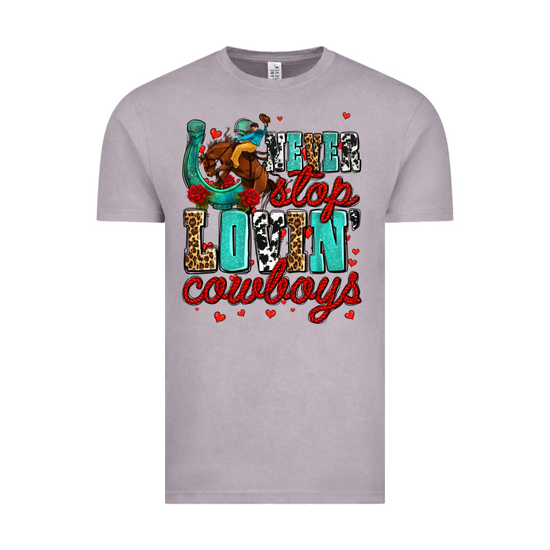 Never Stop Lovin Cowboys Olivia Vintage Tee by OliviaCreatesArt | Teevron