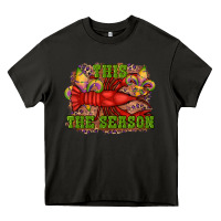 Asphalt mardi gras this the season crawfish fleur de lis Heavy Core Tee - RanaPortraitStore