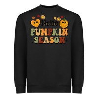 Black hello pumpkin season Heavyweight Sweatshirt - BarkalooDesign