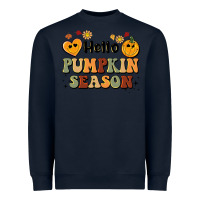 Navy hello pumpkin season Heavyweight Sweatshirt - BarkalooDesign
