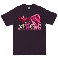 Plum Brave and strong Cancer Awareness Premium Tee - HowdyJamesFarm