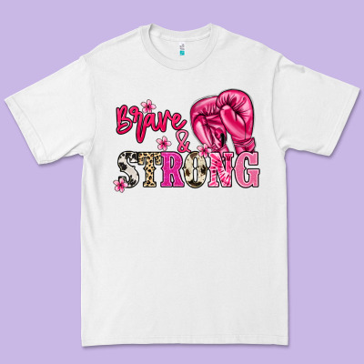 Brave And Strong Cancer Awareness Premium Tee Designed By Howdyjamesfarm