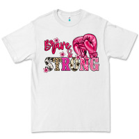 White Brave and strong Cancer Awareness Premium Tee - HowdyJamesFarm