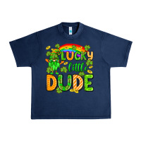 Navy St. Patrick's Lucky little dude Urban Heavy Tee - OliviaCreatesArt