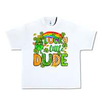 White St. Patrick's Lucky little dude Urban Heavy Tee - OliviaCreatesArt