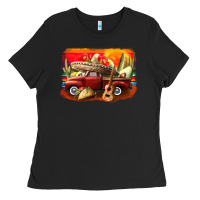 Black mexican cinco de mayo truck Ladies Tee - CowGirlArtShop