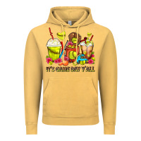 Vintage Mustard It's Game Day Y'all Softball Coffee Cups Vintage Hoodie - FaDigitalArtStudio