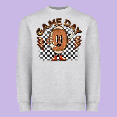 Game Day Football Heavyweight Sweatshirt Designed By Barkaloodesign