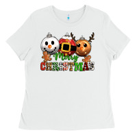 White merry christmas Ladies Tee - CowGirlArtShop