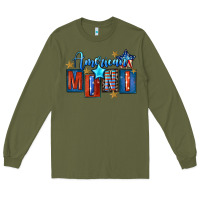 Army Green American mini 4th of july Long Sleeve Tee - FaDigitalArtStudio