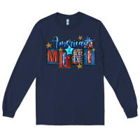 Navy American mini 4th of july Long Sleeve Tee - FaDigitalArtStudio