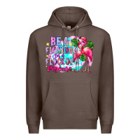Coffee bea flamingo in a flock of pigeons Premium Hoodie - CowhideDigitalArt