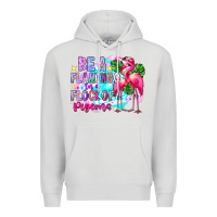 Dove Grey bea flamingo in a flock of pigeons Premium Hoodie - CowhideDigitalArt