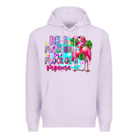 Lilac bea flamingo in a flock of pigeons Premium Hoodie - CowhideDigitalArt