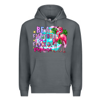 Rock bea flamingo in a flock of pigeons Premium Hoodie - CowhideDigitalArt