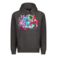 Smoke bea flamingo in a flock of pigeons Premium Hoodie - CowhideDigitalArt