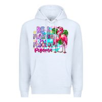 White bea flamingo in a flock of pigeons Premium Hoodie - CowhideDigitalArt