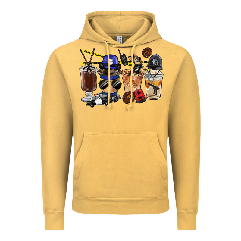 Police Coffee Cups Vintage Hoodie by FaDigitalArtStudio | Teevron