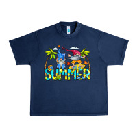Navy Summer Gnomes Urban Heavy Tee - CowCowDesign