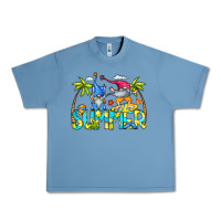 Pebble Blue Summer Gnomes Urban Heavy Tee - CowCowDesign