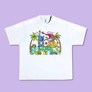 Summer Gnomes Urban Heavy Tee Designed By Cowcowdesign