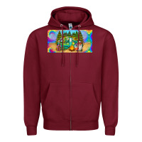 Burgundy hippie soul license plate Zipper Hoodie - BarkalooDesign