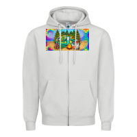 Dove Grey hippie soul license plate Zipper Hoodie - BarkalooDesign