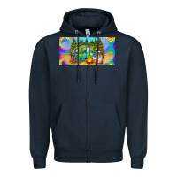 Navy hippie soul license plate Zipper Hoodie - BarkalooDesign
