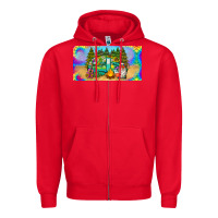 Red hippie soul license plate Zipper Hoodie - BarkalooDesign